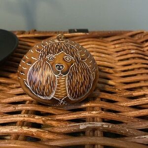 Lucuma Designs Handmade Hand Carved in Peru Dog Gourd Ornament New
